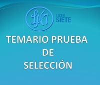 TEMARIO PRUEBA DE SELECCIÓN