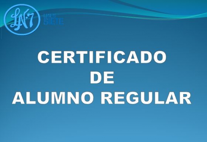 CERTIFICADO DE ALUMNO REGULAR